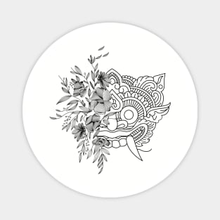 flower barong indonesia culture Magnet